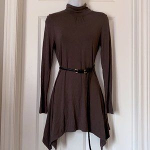 New Le Chateau soft Lightweight Turtleneck Long Sleeves Swing Dress